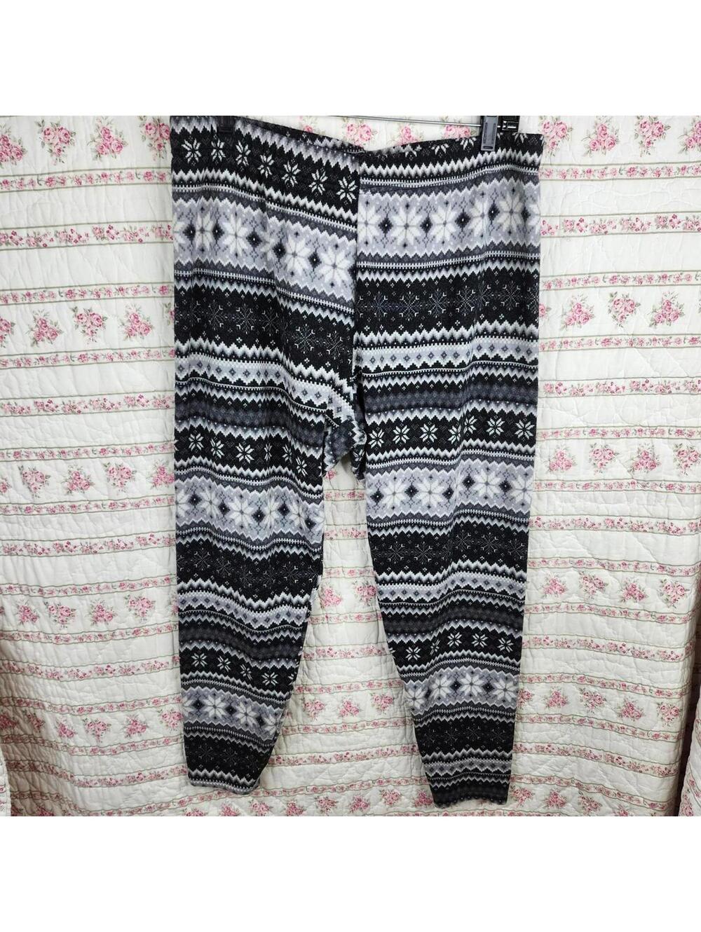 Cozy Fair Isle Patterned Leggings 2X French Laundry